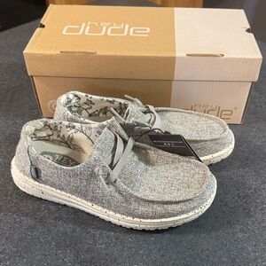 Men’s Hey Dude Textured Gray Loafers